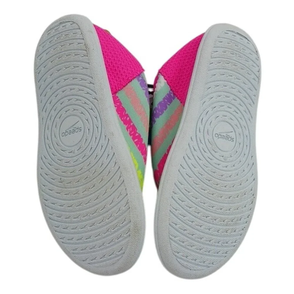 Speedo Baby Girl M 7-8 Water Shoes Aqua Socks Swim Beach Pool New